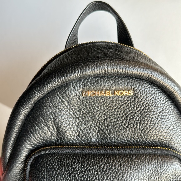 Michael Kors Erin Small Convertible Black Leather Backpack - Picture 13 of 13